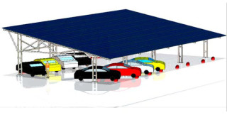 Solar Carport - Double Rows (Middle lane)